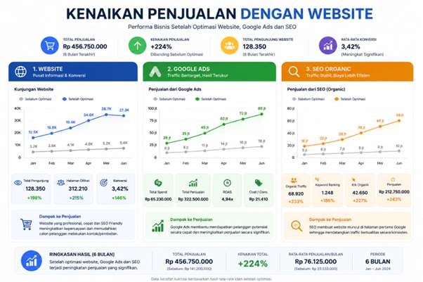 Kenaikan UMKM Penjualan Setelah Optimasi Website